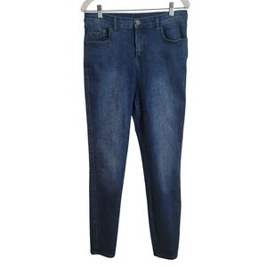 KUHL Women 12 REG Indigo Blue Skinny Stretch Denim Jeans Mid Rise Outdoor Pants